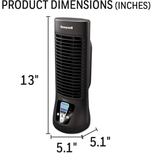 Honeywell QuietSet fan showing power settings