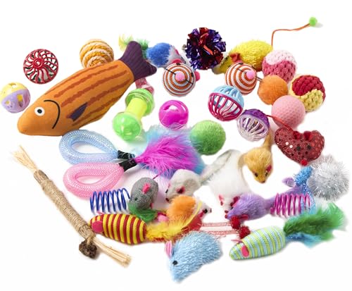 Assorted feather wand for cat play
