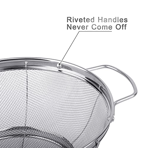 Tiawudi 5-quart stainless mesh strainer