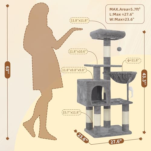 Side profile of cat tower
