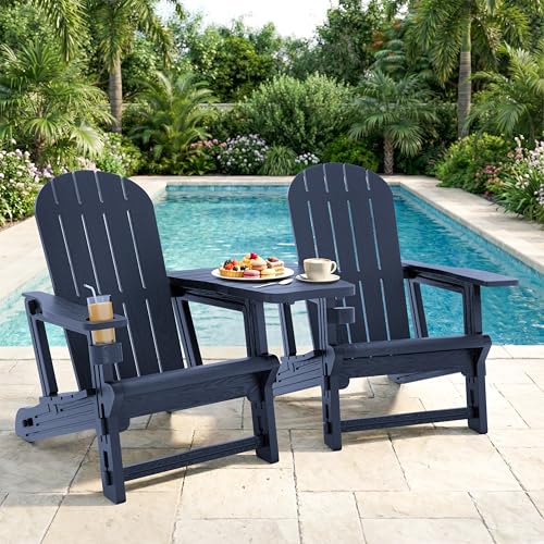 Dark blue Shintenchi chairs with center table