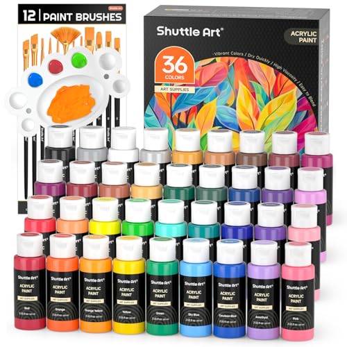 Shuttle Art 36 colors paint set box