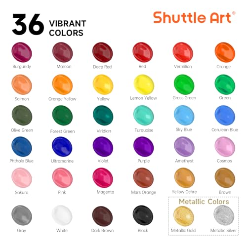 Included 12 brushes and paint palette