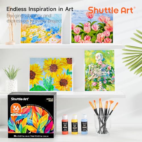 Artist painting on a canvas