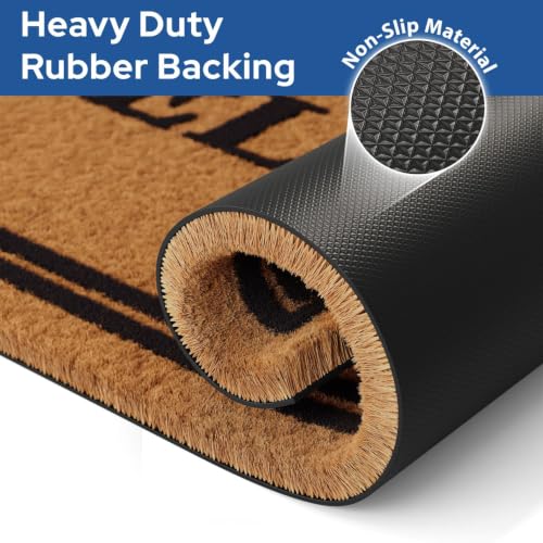 Non-slip backing of coco coir mat