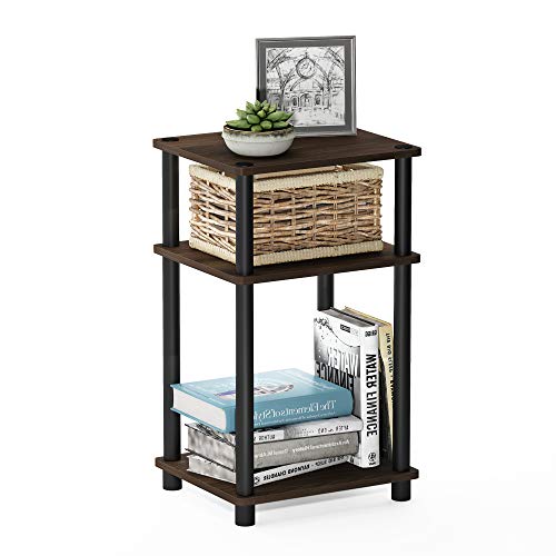Furinno JUST 3-Tier Side Table Columbia Walnut