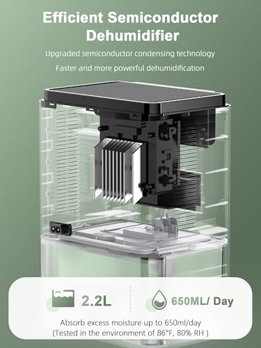 Side profile of ZUKBEN D2 white dehumidifier