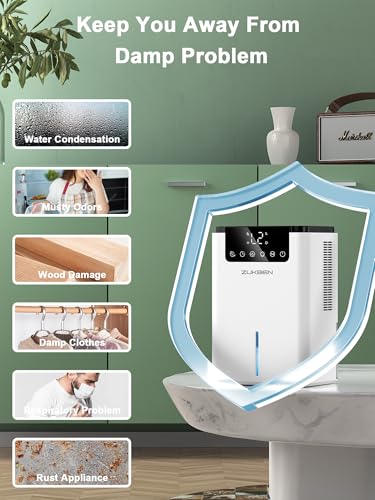 ZUKBEN D2 dehumidifier with ambient lighting
