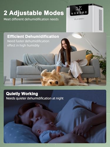 ZUKBEN D2 portable dehumidifier in a bathroom