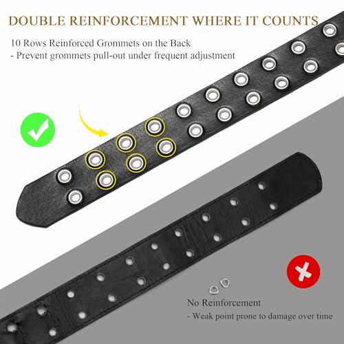 The 1.38 inch wide faux leather belt texture
