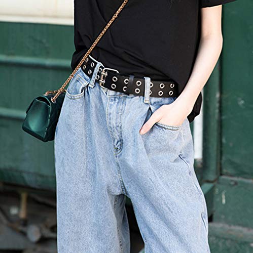 Back view of the grommet studded strap