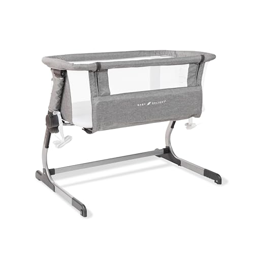 Baby Delight Beside Me Dreamer Bassinet in Charcoal Tweed
