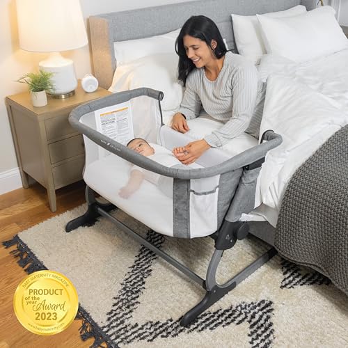 Side profile of Baby Delight Beside Me Dreamer bedside sleeper
