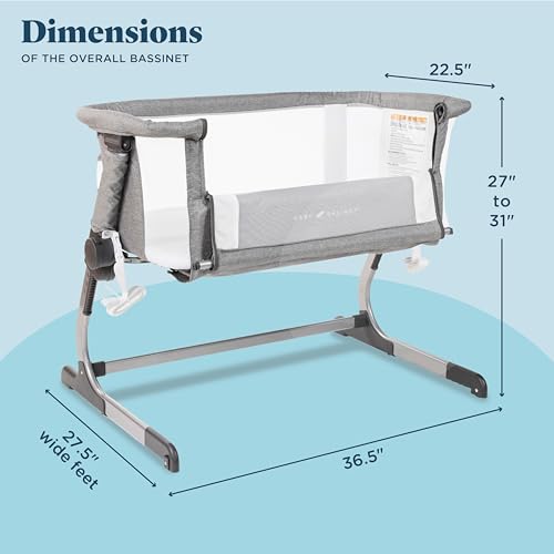 Bassinet anchored securely to an adult bed