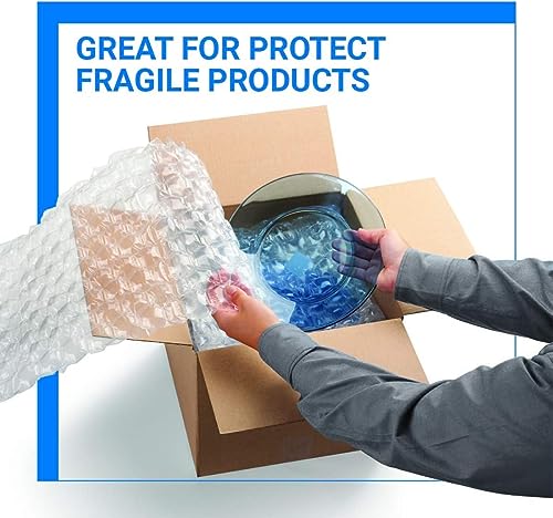 Clear bubble wrap for packing and moving