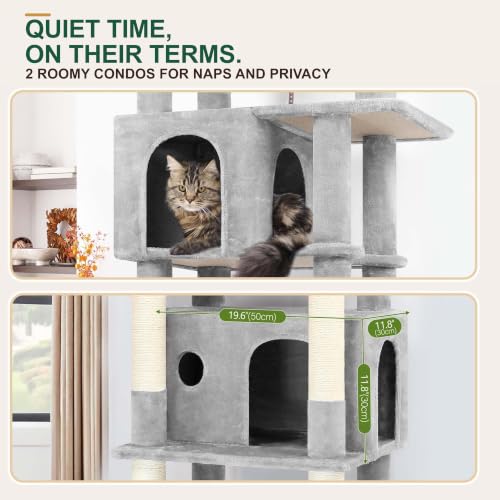 Detailed view of the sisal-wrapped scratching posts