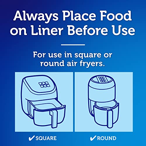 Liner in a round air fryer basket