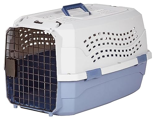 Basics 2-Door Pet Carrier gray and blue
