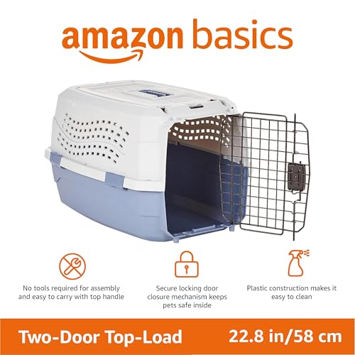 Front view of Basics 2-Door Pet Carrier