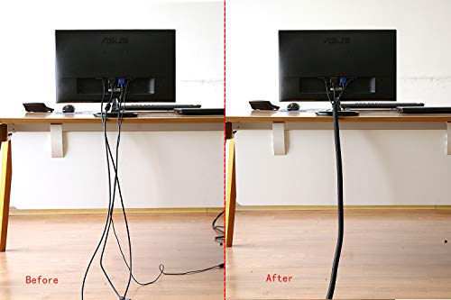 Flexible black wire wrap for home office use