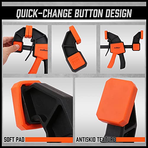 Quick release button on HORUSDY clamps