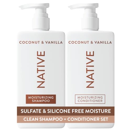 Native Coconut & Vanilla Shampoo and Conditioner bottles