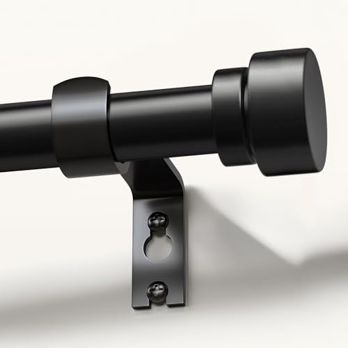 Lootkell black adjustable curtain rod
