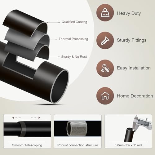 Installed Lootkell curtain rod in living room