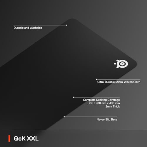 SteelSeries QcK XXL on desk