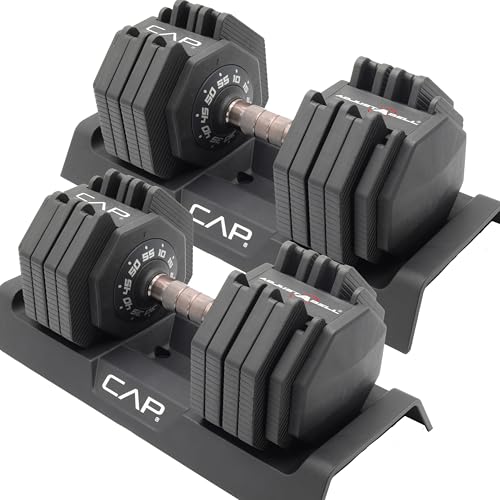 CAP ADJUSTABELL 55 LB dumbbell set full view