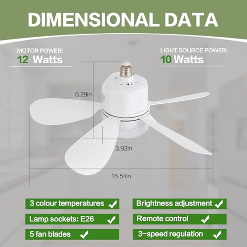 ASALL white socket fan light components