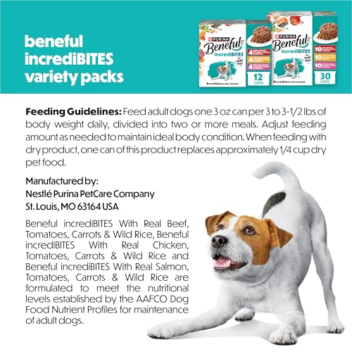 Beneful Small Breed Wet Dog Food Variety Pack size comparison