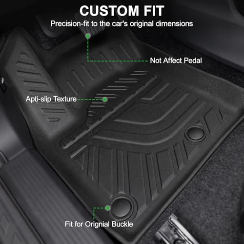 Full set of black TPE interior mats for Nissan Rogue