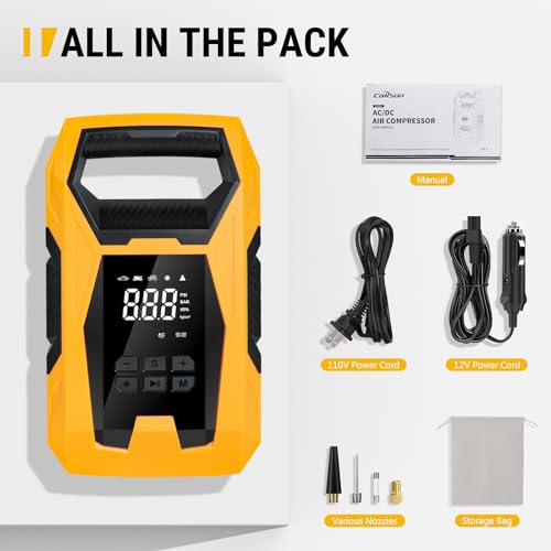 CARSUN inflator connected to tire valve