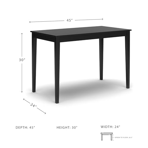 Top surface view of the Kimonte black dining table