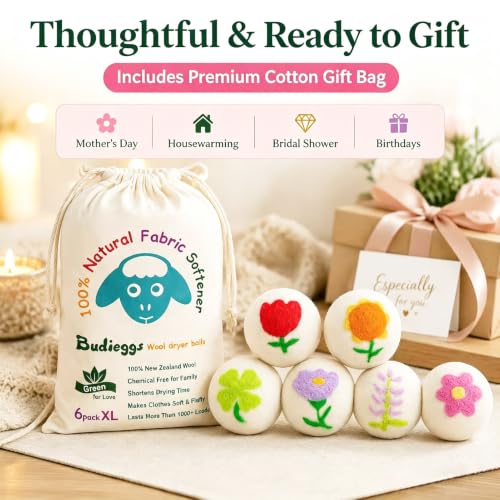 Packaging of Budieggs wool dryer balls set