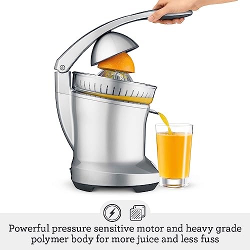 Side profile of Breville BCP600SIL motorized juicer