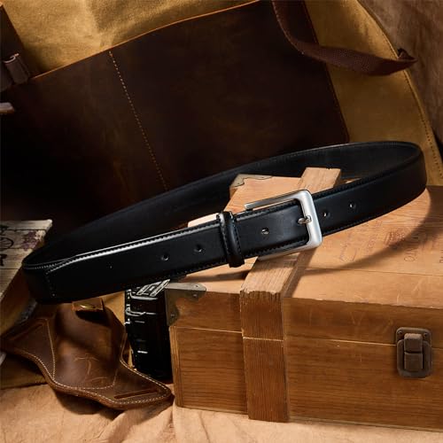 Back view of VATAN leather dress belt