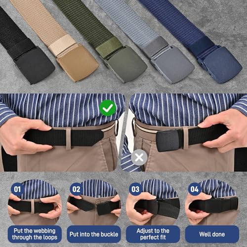 Multi-color nylon belt assortment