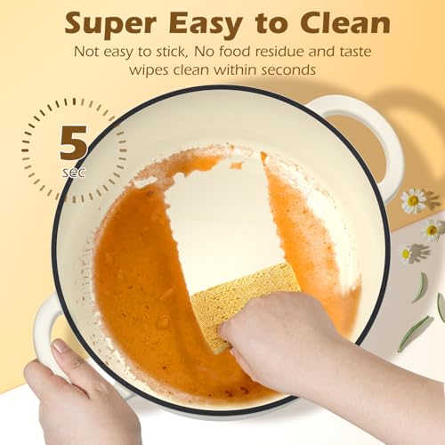 Interior view of Dutch oven showing condensation nodes