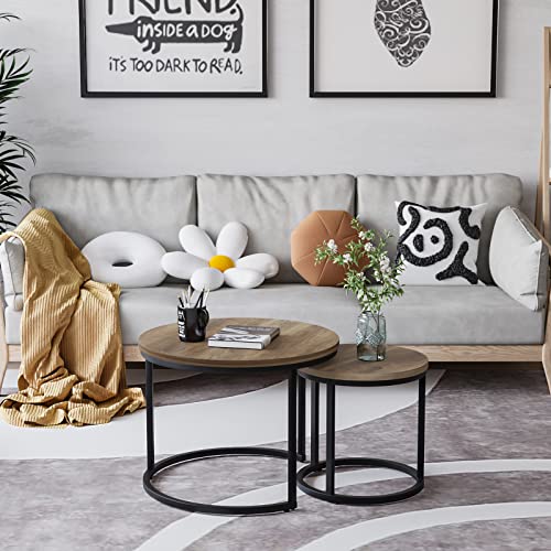Nested tables in a living room