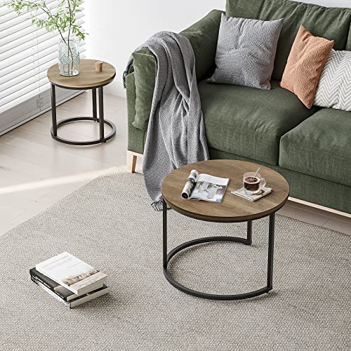 Side tables separated in a bedroom