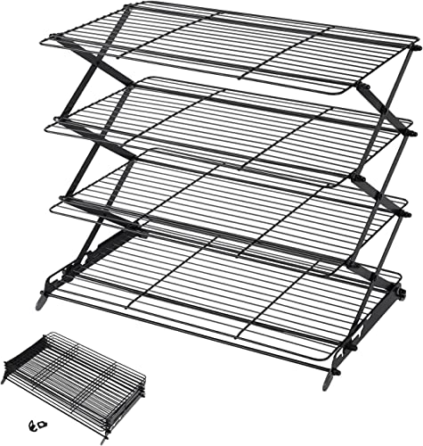Geesta 4-Tier Collapsible Cooling Rack black