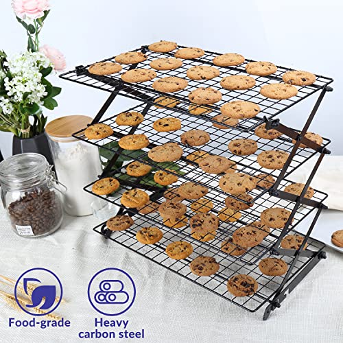 Side view of the 4-tier rack structure