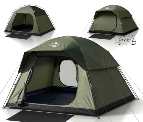 Purebox 4 person camping tent side view