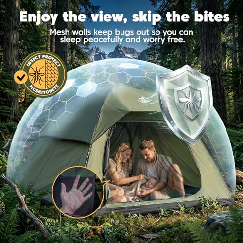 Purebox 4 person tent packed in carry bag