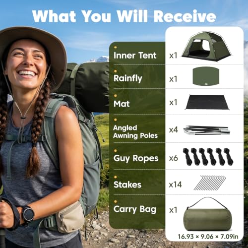 Purebox tent green exterior set up outdoors