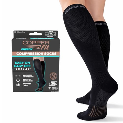 Copper Fit 2.0 Easy-Off Knee High Compression Socks profile view