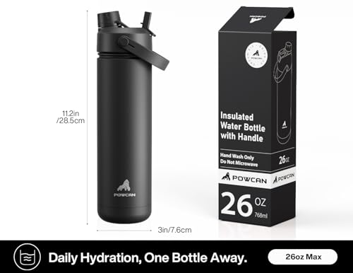 Dark Knight POWCAN water bottle with accessories