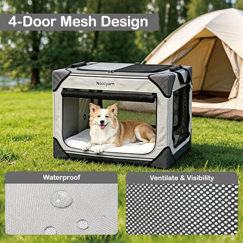 Foldable pet crate with shoulder carry bag